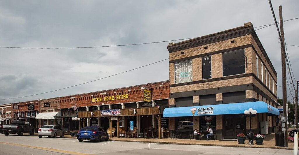 Historic downtown Wylie, TX on Ballard Avenue